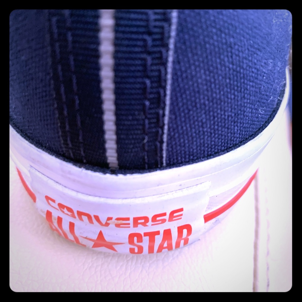 Blue converse high top